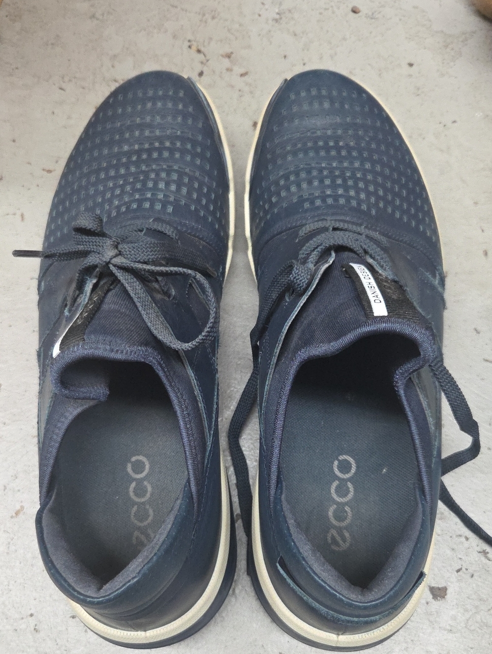 Ecco Men's Navy Lace-Up Slip-On Sneaker